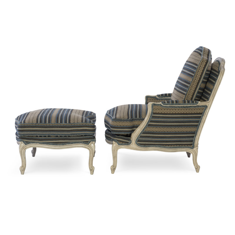 Fauteuil St. Helena, Ébène vintage, Lin ensoleillé