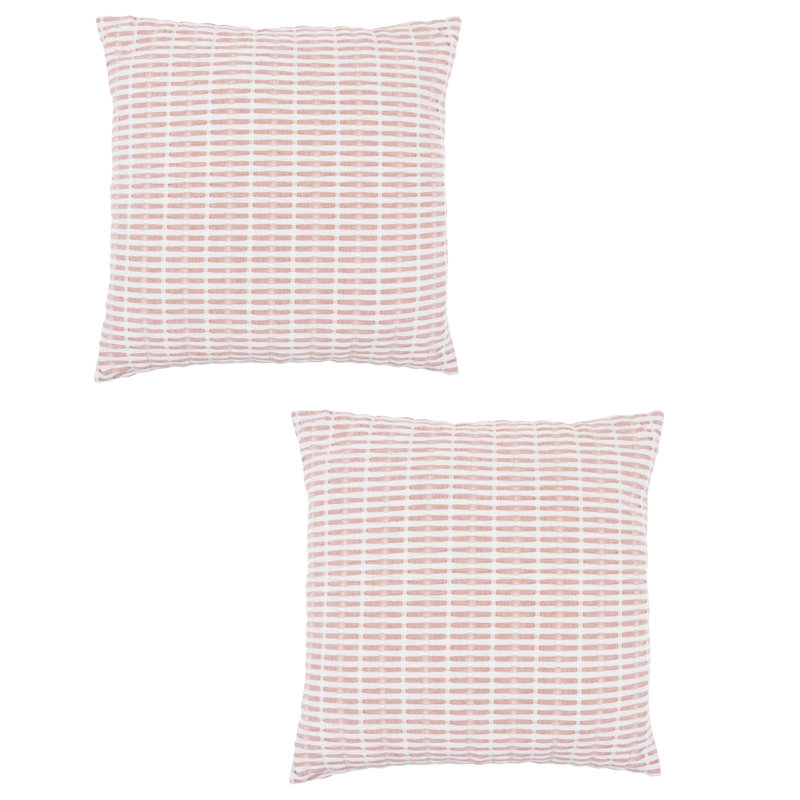 Atlantic Blue and White Cotton Euro Pillow Covers Set