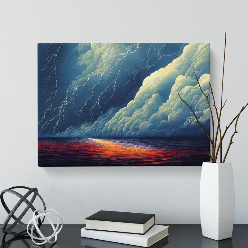 Eccentric Thunderstorm - Wrapped Canvas, 35cm H x 50cm W x 3cm D