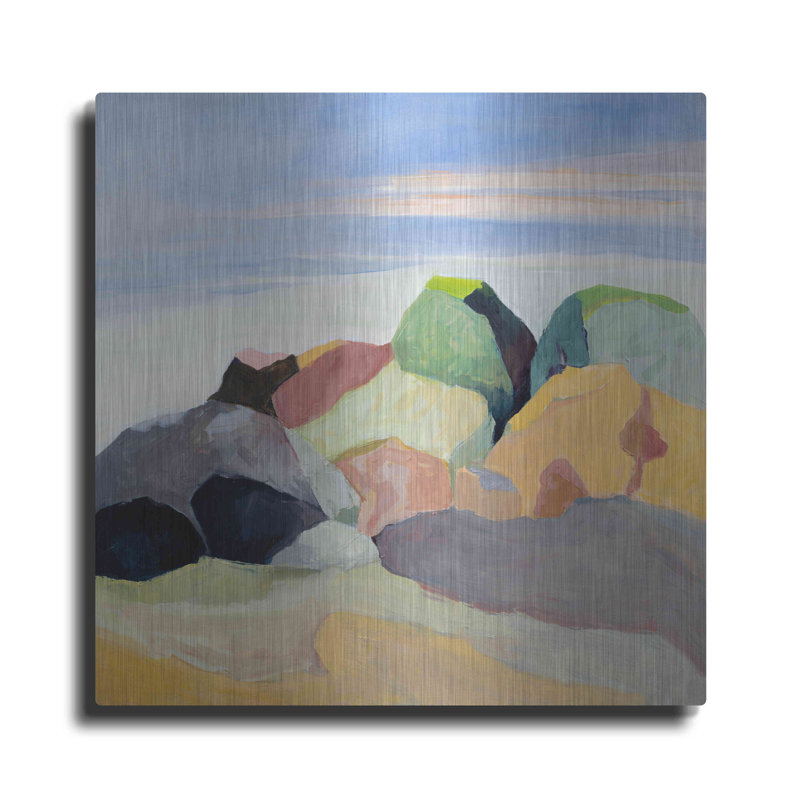 Ivy Bronx «Rockscape» par Ann Gordon, art mural en métal, H 24 po x l 24 po