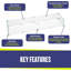 Pare-flammes rectangulaire pour foyer (verre)-56095852