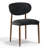 Mid-Century Modern Upholstered Dining Chairs with Wood-Grain Metal Legs-492494397