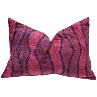 Canvello Checkered Feather Throw Pillow
