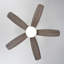 Ventilateur de plafond 52 pales 52 pouces réversible en contreplaqué avec trousse d'éclairage à 3 couleurs, DEL, DC 6 vitesses, télécommande pour salon, chambre à coucher, bureau, intérieur (nickel satiné)