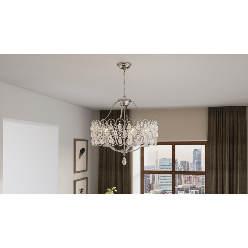 5 - Light Dimmable Drum Chandelier