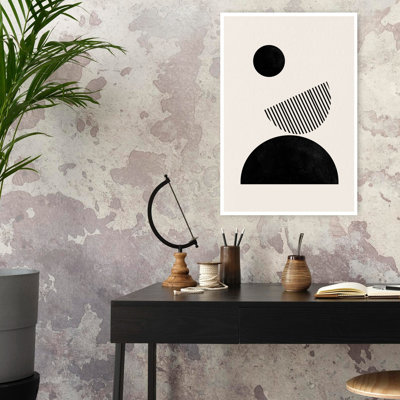 Contemporary Art Abstract Bold Geometric Sunrise Landscape Art