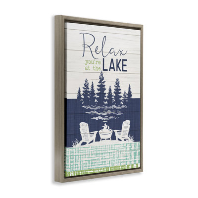 «Relax at Lake Rustic View», toile flottante encadrée par PDR, LLC.