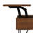 Hunter 32"W Walnut Veneer and Metal Industrial Square Lift Top Coffee Table with Dual Lift Tops and Hidden Storage-1607252087