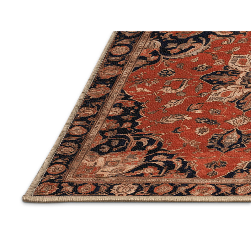 Tapis brun lavable à la machine, Rectangle 7 pi x 9 pi