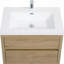 Meuble-lavabo mural de 30 po avec lavabo, armoire de rangement flottante avec comptoir en résine de pierre et tiroirs à fermeture en douceur entièrement assemblés
