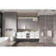84"x48" Metal Framed Bathroom Vanity Mirror, Rust , Clear Reflection, Decor, Horizontal/vertical Hanging, Gold, Aluminium Alloy Rust Coating, Hangs Horizontally & Vertically,-118018163-118018164