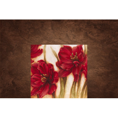 Burgundy Blooms - Wrapped Canvas Painting