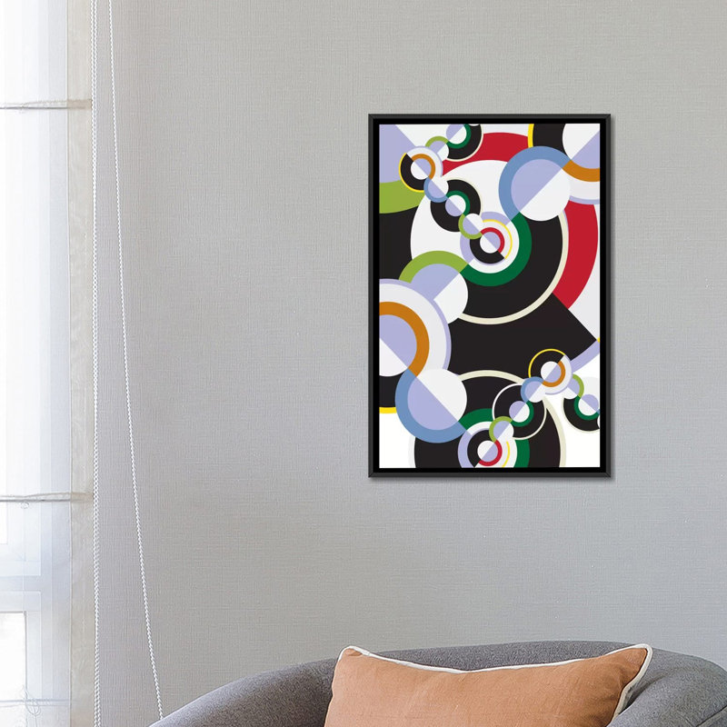 Art moderne sur toile Albree, Toile avec cadre noir, Aucun mat, H 26 po x l 18 po x P 1,5 po