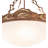 Rustic Lodge 4 - Light Hand Painted Rust Bowl Pendant