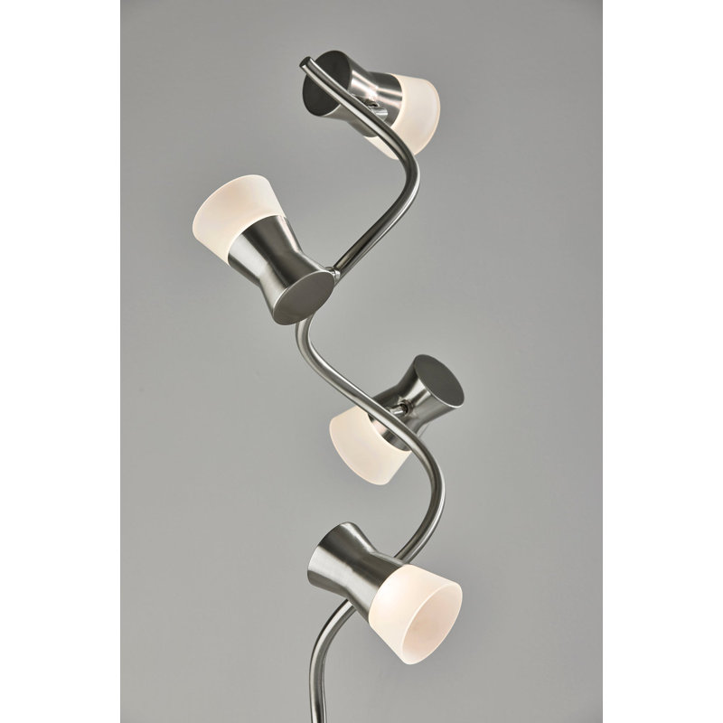 Fadya 68.5'' Brushed Steel LED Tree Floor Lamp