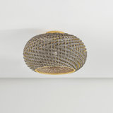 Penarth Flush Mount in Aged Brass