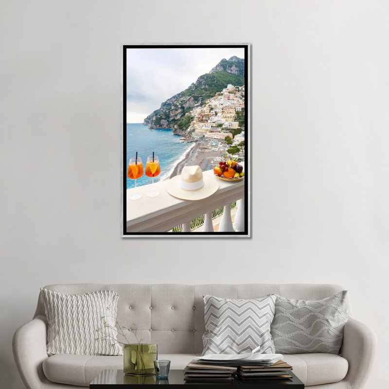 La Dolce Vita Positano - reproduction d'art murale encadrée, H 48 po x l 32 po, Reproduction encadrée sans passe-partout