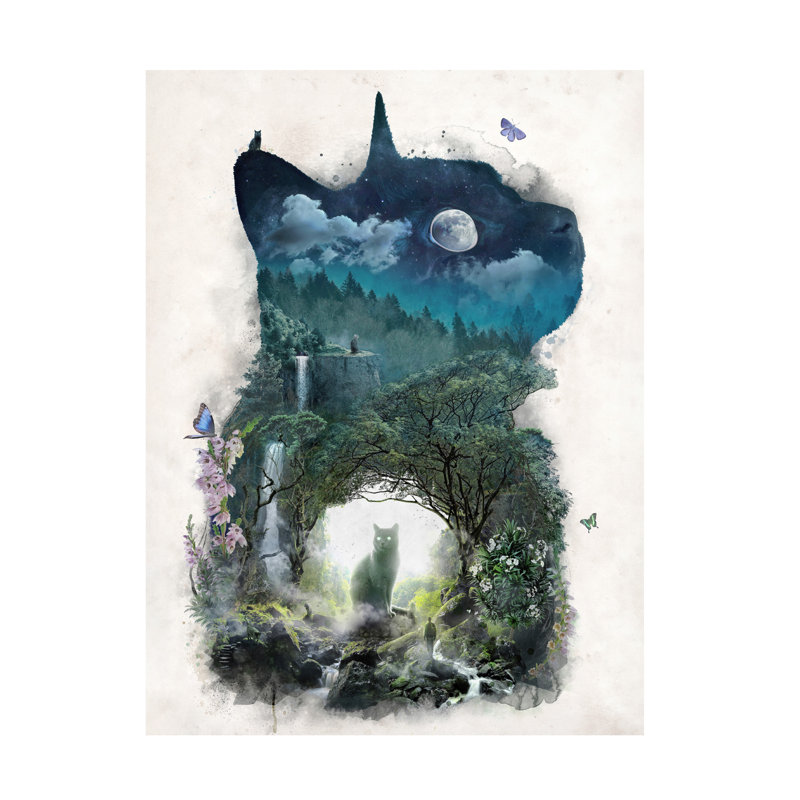 Art sur toile Barrett Biggers The Realm Of Cats, H 24 po x l 32 po