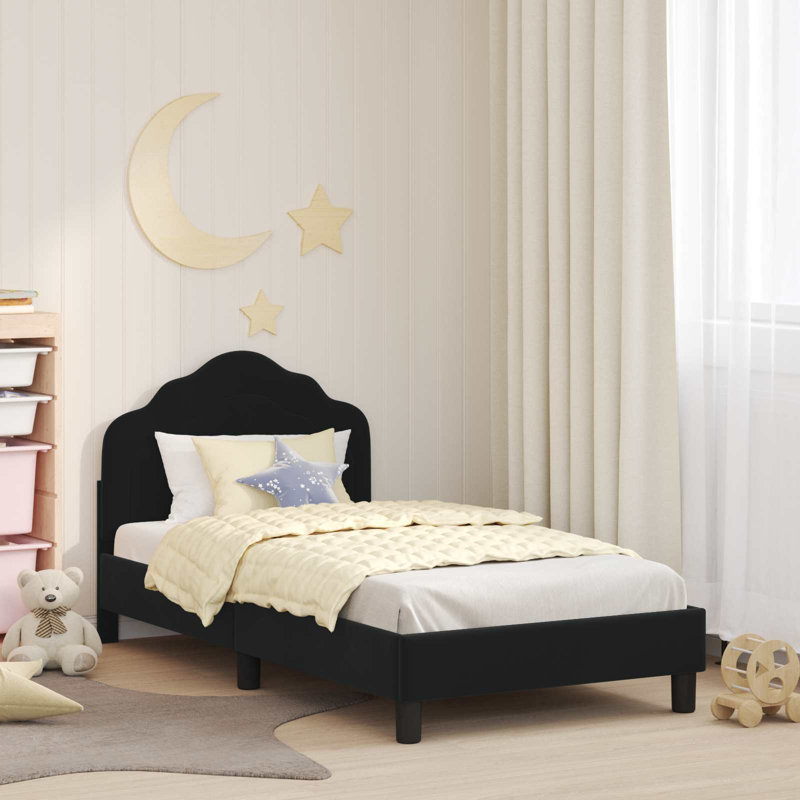Bed Frame, European Toddler (80 x 160cm), Black