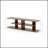 FurnisHome Mid Century Modern TV Stand with 4 Shelves, Open Storage, and Chrome Accents for 68-Inch TVs, Walnut Finish