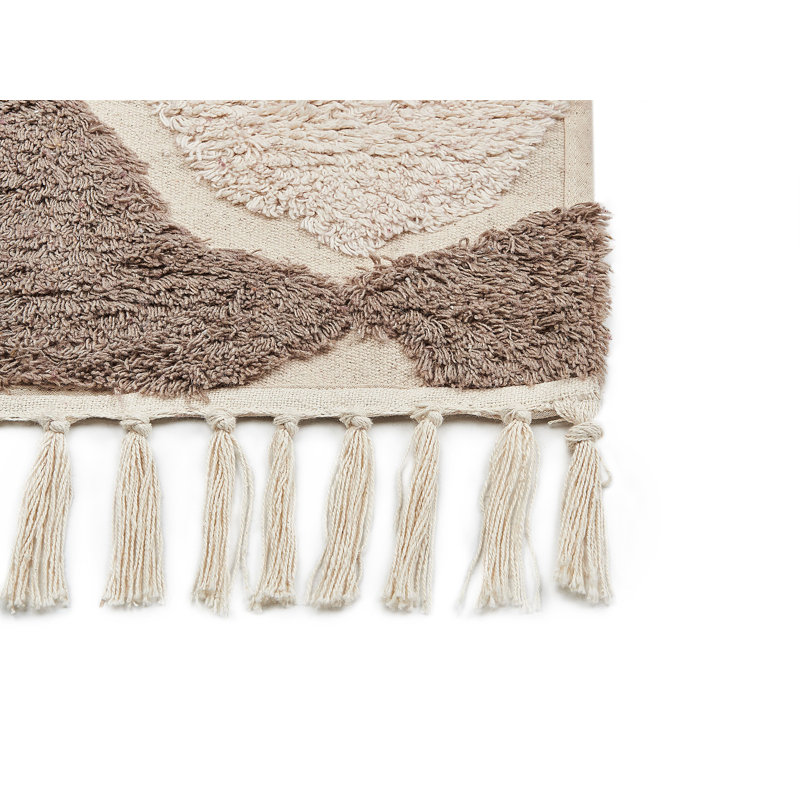Rothwell Geometric Cotton Hand Woven Area Rug, Rectangle 160 x 230cm