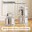 1 PCS 2-Tier Rotating Bookshelf 360° Display Rack with Dividers & Anti-falling Baffles White-383175362-383175371