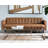 Gagliano 84'' Faux Leather Sofa - Brown-1010025869