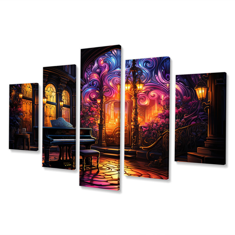 «Gothic Piano Chruch Melody - Music Piano Multipanel Wall Art For Living Room»