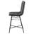Upholstered Counter Stool with Metal Frame-100413511