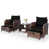 Black Cushion/Brown Frame
