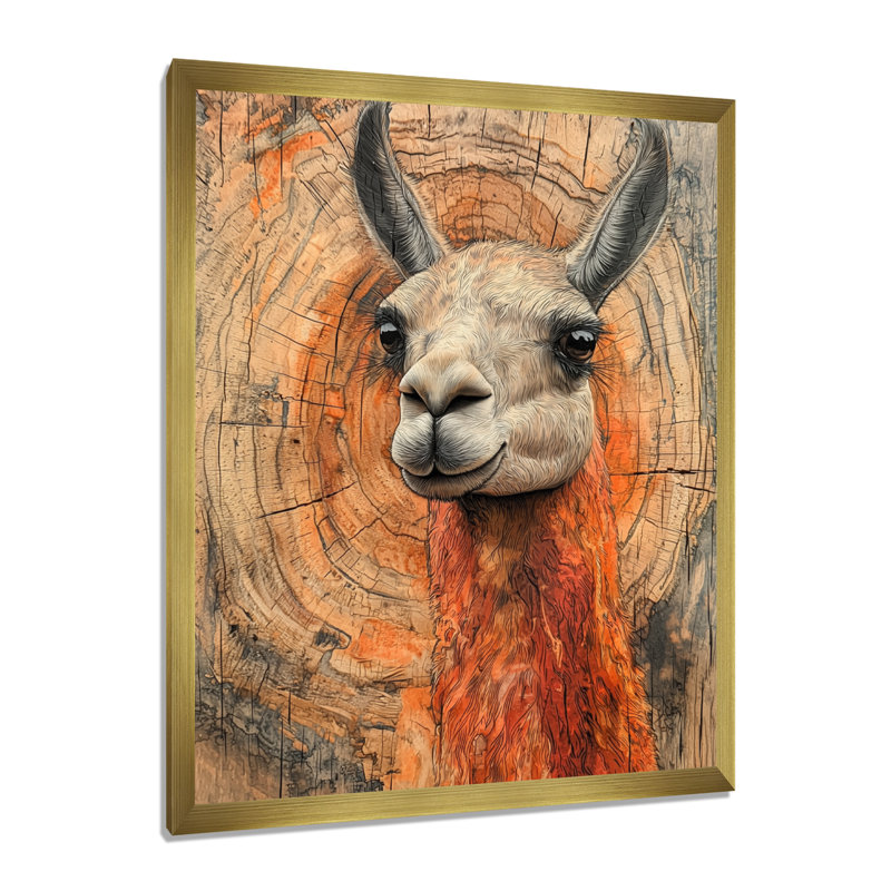 Gillison - animaux, art mural sur toile, H 20 po x l 12 po, Reproduction encadrée d'une seule photo, Gold