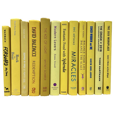 Livres jaunes modernes par couleur et pied