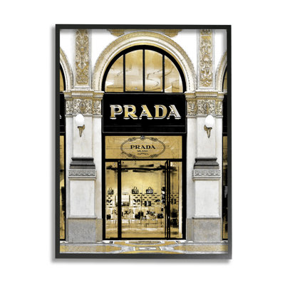 Glam Fashion Storefront Milan Inspired Architectur " Glam Fashion Storefront Milan-Inspired Architecture " Graphic Art Print