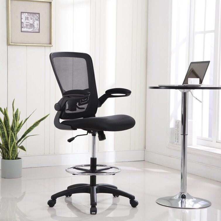 Mesh Drafting Chair Tall Office Chair for Standing Desk Ergonomic Back  Support Desk Chair Adjustable Height Task Chair with Foot Ring and  Adjustable