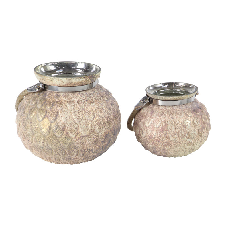 Glass Tabletop Lantern, Gold