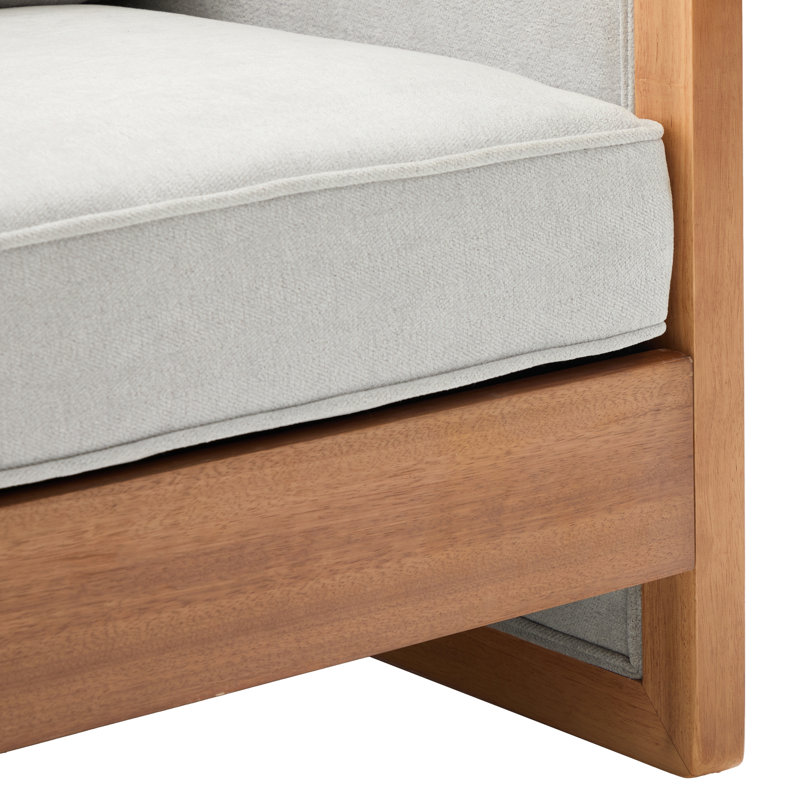 Canapé moderne en tissu d'ameublement en chenille de 77,8 po, Gris