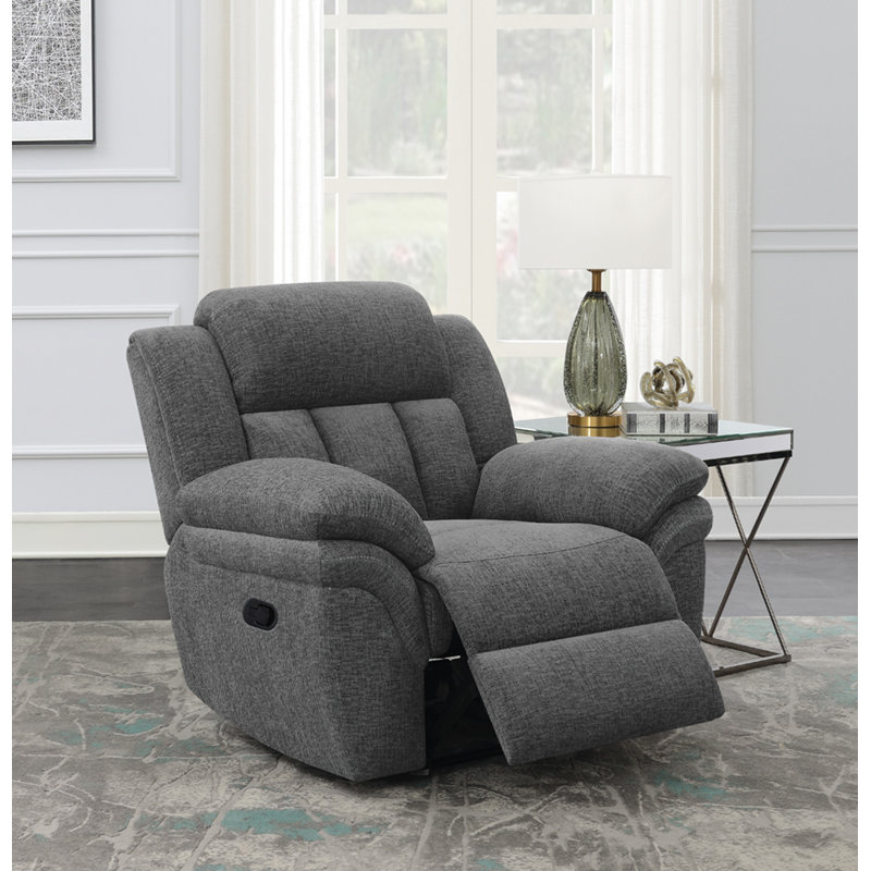 Fauteuil inclinable oscillant Cassandre anthracite, Polyester gris anthracite, Manuel