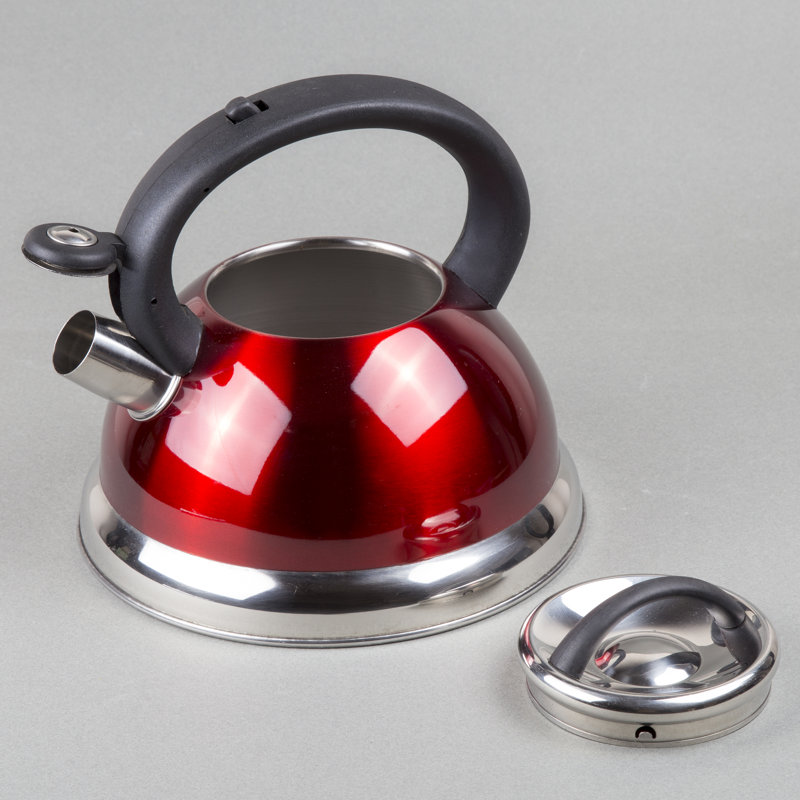 Creative Home Alexa 3 pintes Bouilloire pour cuisinière en acier inoxydable, Jaune or métallique