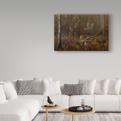 «Into The Open Ruffed Grouse» par Berrien, impression sur toile tendue