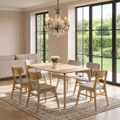 29.5" H 5-Piece Wood Dining Table Set