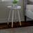 2-Tone Tray Top Round End Table, White-357658347