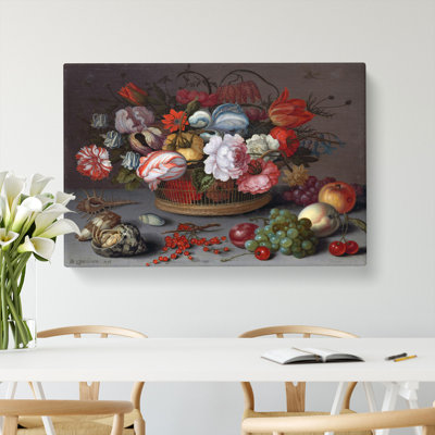 Still Life with Flowers and Shells Vol.2 by Balthasar Van Der Ast - Wrapped Canvas