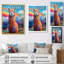 Alpaca In Chile Mountain Rainbow Landscape I - Llama Animal Wall Art-1846792885-1846792880