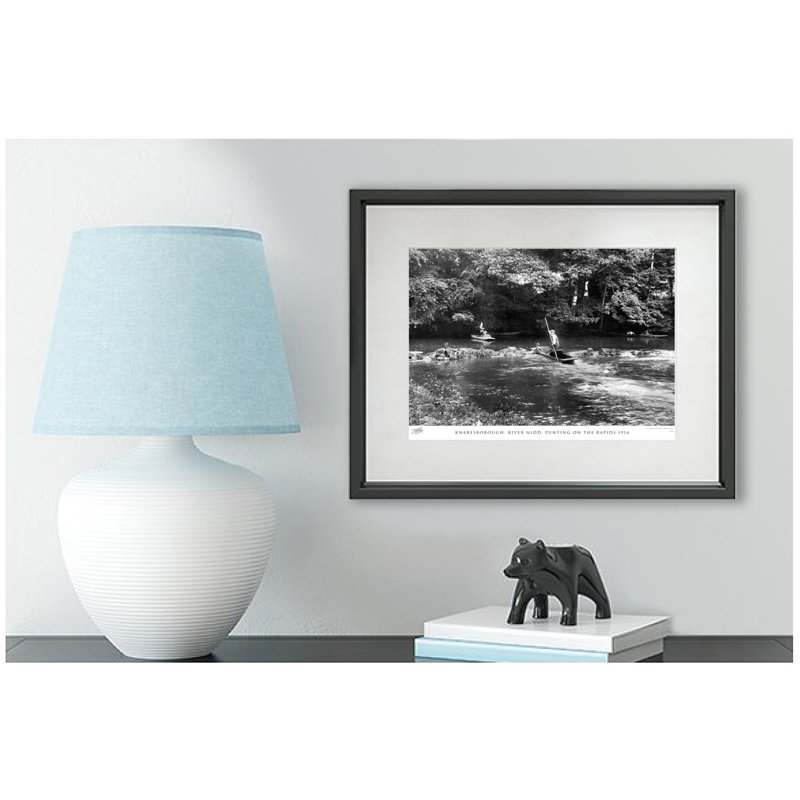Knaresborough, River Nidd, Punting On The Rapids 1914 - Single Picture Frame Print, 28cm H x 36cm W x 2.3cm D