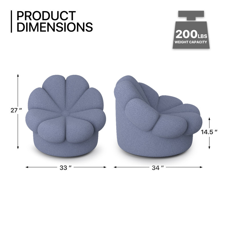 Canapé paresseux Fabrizio, Mélange de polyester bleu