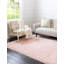 Tapis à poil long en polyester rose tissé à la machine Burge-1864660583