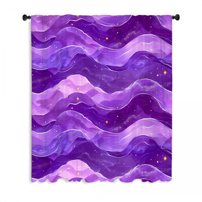 Rideaux Starry Vagues, voilages et voilages - 1 panneau