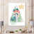 Toile blanche avec cadre photo