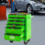 Coffre à outils roulant en métal avec 5 tiroirs, armoire à outils à 5 tiroirs de 20 po avec glissières à roulement à billes, boîte de rangement pour outils en acier - VERT-125615733
