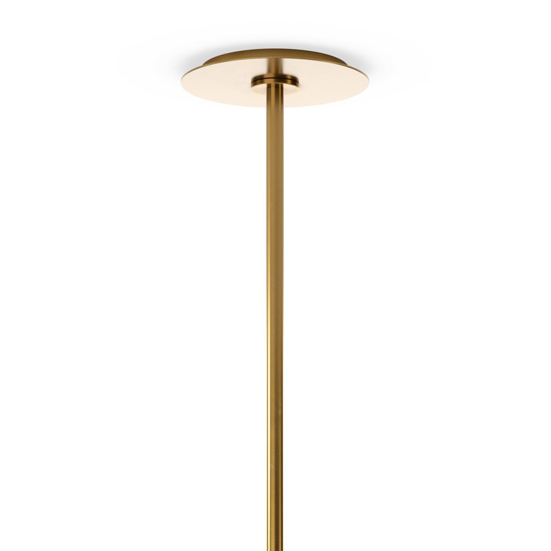 Nova 19 - Light Chandelier, White, Burnished Brass